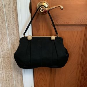 Vintage black velvet Doran purse